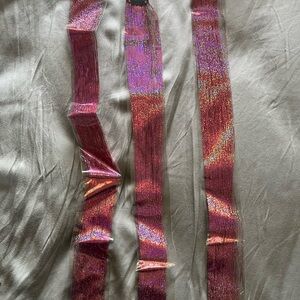 Shimmering Pink Hair Tinsel Extensions